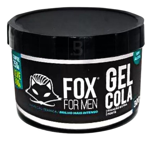 Gel Cola Modelador E Fixador Extra Forte Fox For Men 300g