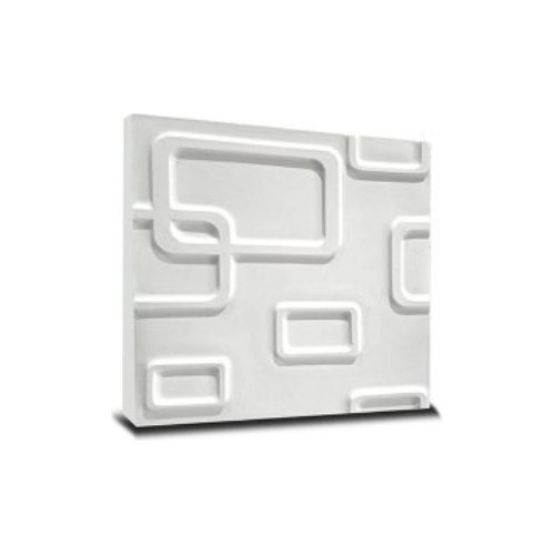 Lamina 3d Panel Pvc Rectángulos Casual Blanco Pack De 20