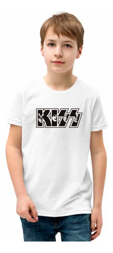 ¡oferta! Polera Manga Corta Para Niños(as) Kiss