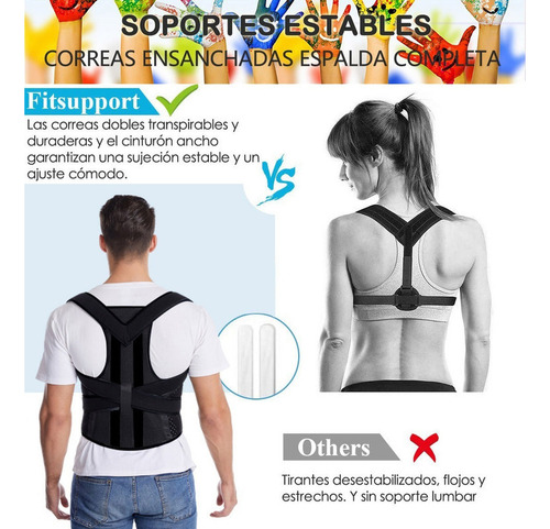 Corrector De Postura Con Columna Vertebral Soporte Placa