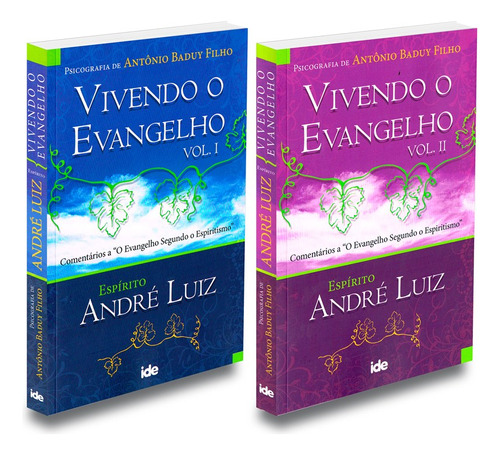 Kit Vivendo O Evangelho - Vol. 1 E vol. 2: Não Aplica, De Médium: Antônio Baduy Filho / Ditado Por: André Luiz. Editorial Ide, Tapa Mole En Português, 2022