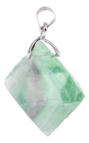 5 Colgante De Cristal De Fluorita Natural, Collar, , Forma