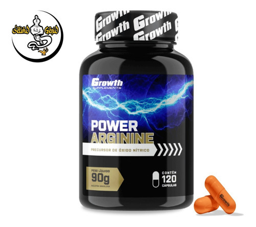 Arginina Growth 120 Caps Vasodilatador Sabor Sem Sabor