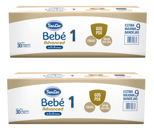 Sancor Bebé 1 Advanced 0 A 6 Meses Brick 60u X 200ml