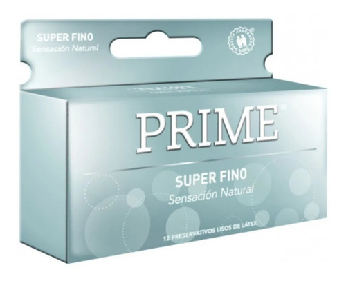 Prime Preservativos Latex Super Fino Sensacion Natural X12u