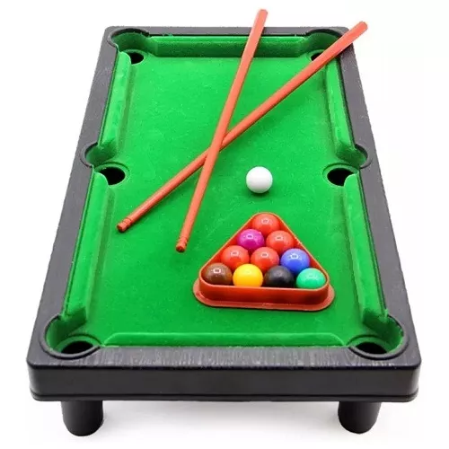 Mini mesa de bilhar com bolas de jogo, Snooker Bilhar Playset