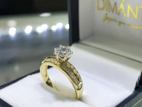 Anillo Oro 14k Diamante Cultivado Envio