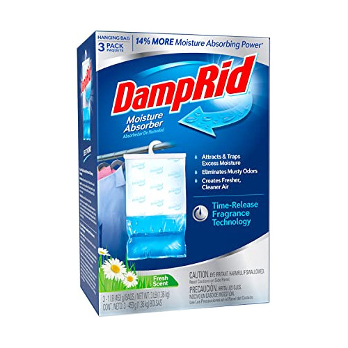 Damprid Fresh Scent Hanging Moisture Absorber, 16 Oz., 3 Pac