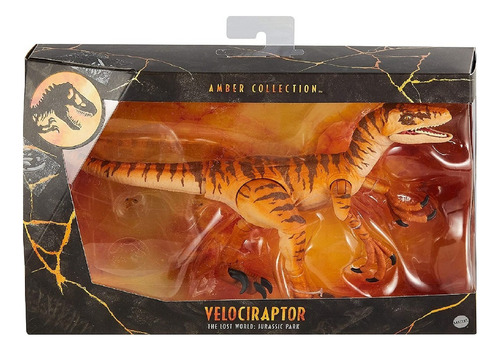 Jurassic World Dinosaurio Velociraptor Amber Colección