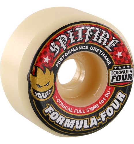 Spitfire Formula 4 101 (conico Full 53 Mm) Color Blanco Rojo