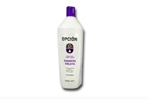Shampoo Matizador Violeta Opcion 900ml Para Cabello Rubio 