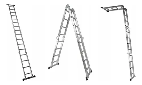 Escalera Andamio 5.8mts -20 Escalones Aluminio -con Chapones