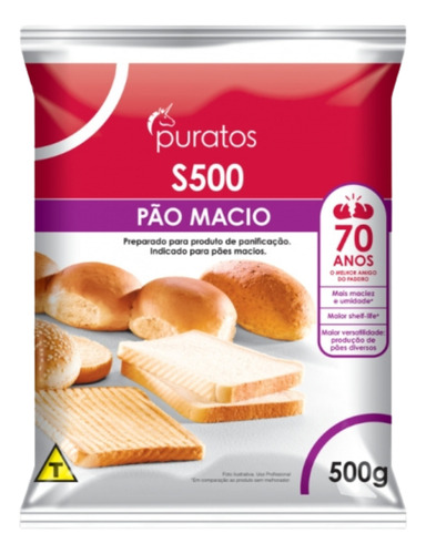 Reforçador Melhorador De Farinha S500 Pão Macio Puratos 500g