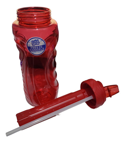 Botella Con Tapa Y Popote 828 Ml Freeze Congele Cool Gear