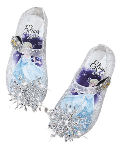 Frozen Princesa Elsa Niñas Sandalias Brillantes Suela Blanda