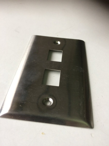 Amp Faceplate 2''x4''-metálico 2puertos Keystone/555384-2-00