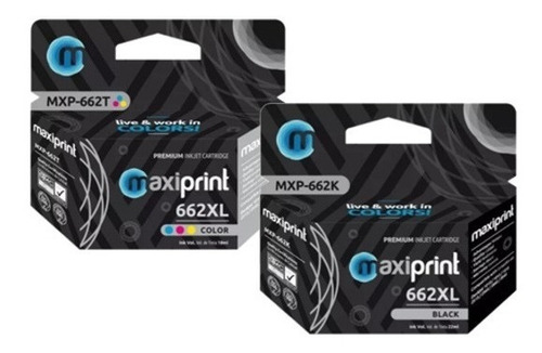 Recarga Cartucho De Tinta Maxiprint Hp 662 Xl Color Cz106al