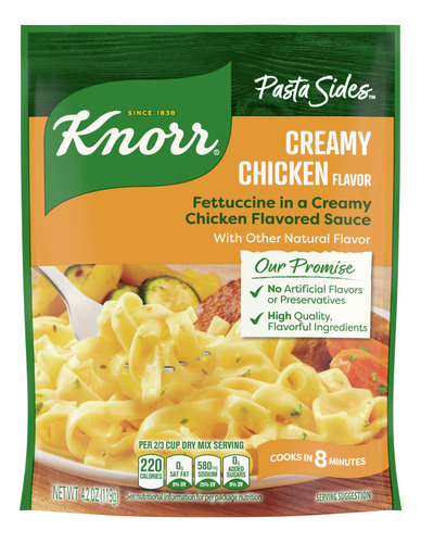 Knorr Pasta Sides Pollo Cremoso Para Deliciosas Guarniciones