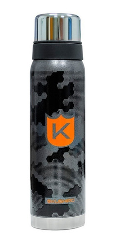 Imagen 3 de 5 de Termo Kushiro 900ml Frio Calor Acero Inoxidable Pico Cebador Color Gris
