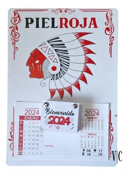  Calendario Piel Roja 2024 Clásico 