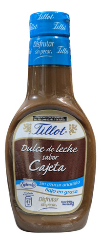 Dulce De Leche Tillot Sabor Cajeta Bajo En Grasa 320 G