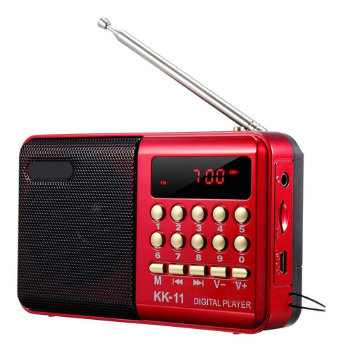 Imagen 1 de 6 de Mini Reproductor De Música Portátil Con Altavoz De Radio Fm