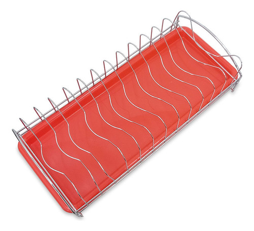Secaplatos Escurridor Cubiertero Metal Cromado 12 Platos