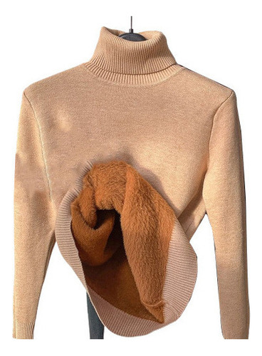 Suéter De Cuello Alto Para Mujer, Jersey Cálido Punto Grueso