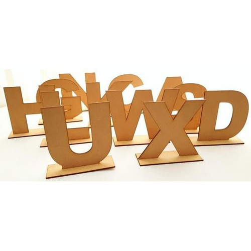 Letras Y Números En Mdf 3 Mm Corte Láser 25cm De Alto 10 Pz
