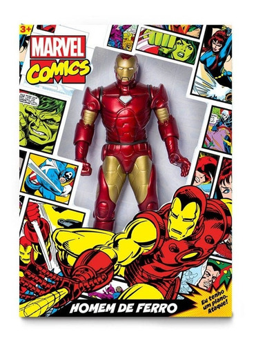 Boneco Marvel Comics Homem De Ferro Gigante Mimo Toys 