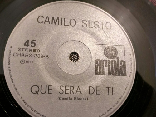 Vinilo Single De Camilo Sesto Solo Mia ( M-26 (Usado)