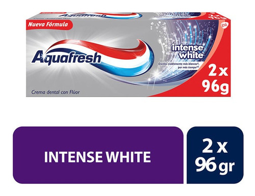 Aquafresh Pack Crema Dental Intense White 96 G 