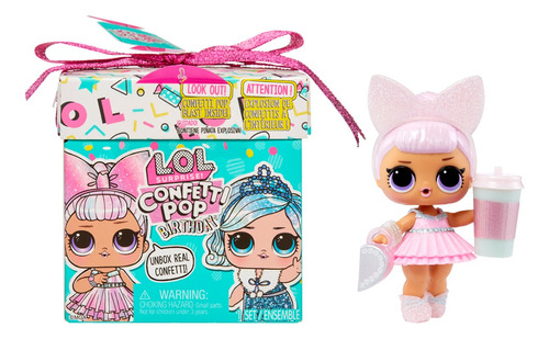 Muñeca Lol Surprise Caja Confetti Pop Birthday 8 Sorpresas