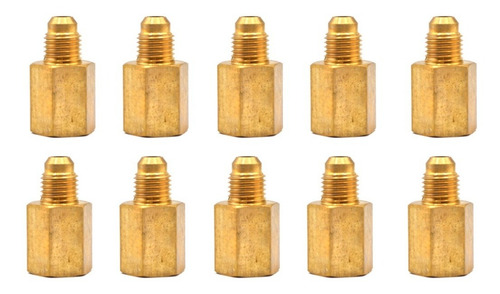 Conector Hembra En Latón 1/4 Npt X 1/4 Flare 5 Pz