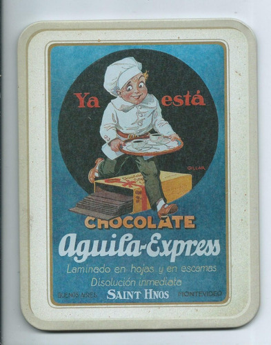 Cuadrito Chocolate Aguila Express Chapa Y Cartón Excelente!
