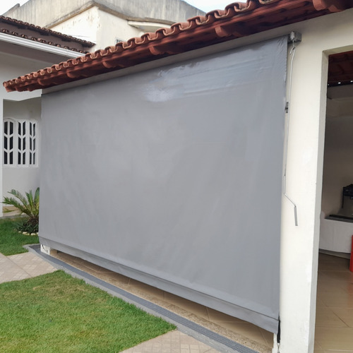 Lona Toldo Completo Com Os Tubos Sob Medida 3,30 X 2,70 Cor Cinza