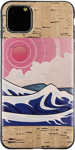 Funda Corcho Diseno Atardecer Oceano Para iPhone 13 Mini