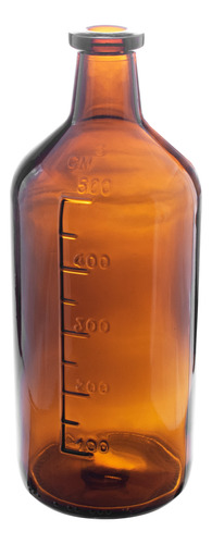 Botella Vidrio Agropecuario Gin Ámbar 500cc Sin Tapa X12 U