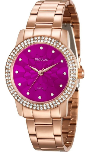 Relógio Feminino Seculus 2 Anos De Garantia 20548lpsvrs2