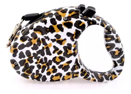 Correa Extensible Mascotas Cordon Leopar Print Premium