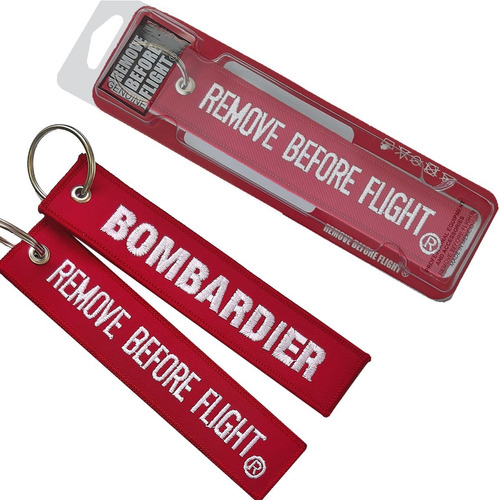 Llavero Bombardier Librea Remove Before Flight