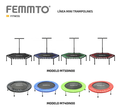 Imagen 10 de 11 de Mini Trampolin Gimnasia Fitness Jumping Minitramp Gym 1 M Color Negro
