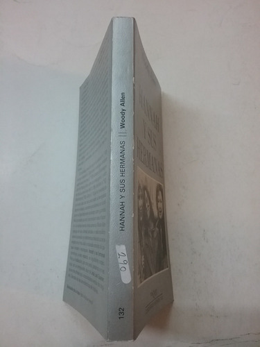 290 Libro Hannah Y Sus Hermanas - Edit Tusquets- Woody Allen (Usado)