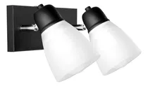 Comprar Aplique 2 Luces Spot Moderno Tulipa Lampara Pared Led E27 Estructura Negro\u002FCromo