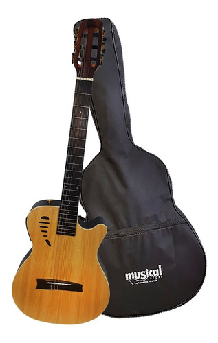 Violão Clássico Elétrico Flat Marquês Vn-11 Natural Com Capa