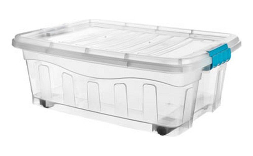 Caja / Cesta Organizadora De 31 Lts Con Ruedas Tapa Y Trabas