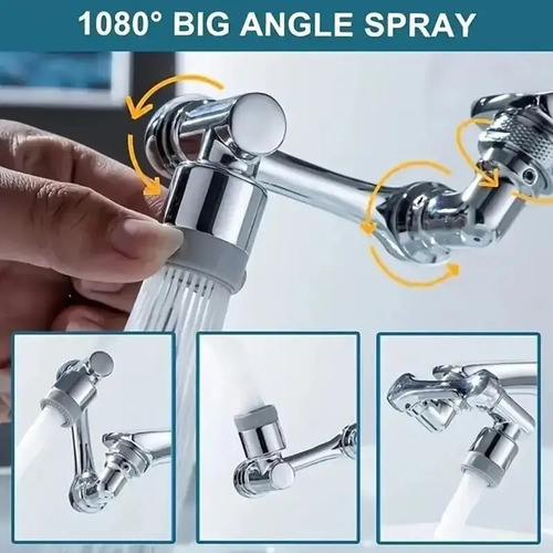 Extensor De Grifo Giratorio De 1080°, Brazo Robótico Abs, 2