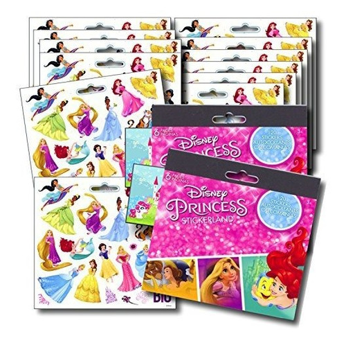 Disney Princess Stickers Favores De Fiesta Paquete De 12 Hoj