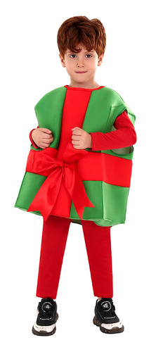 Disfraz De Papá Noel Para Niños,caja De Regalo De Papá Noel Cosplay