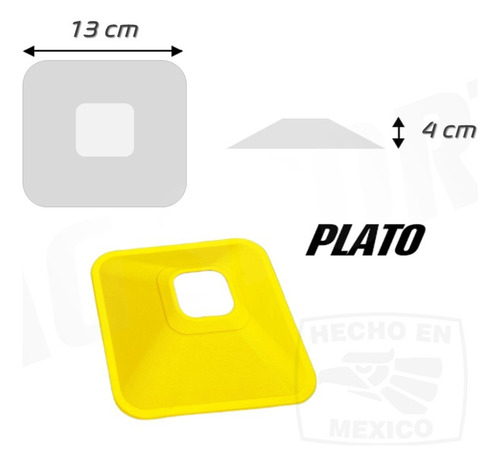 Set De 70 Platos De Agilidad De 12 Cm